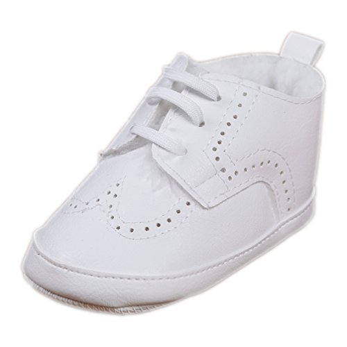 Babyschuhe Winterschuhe weiße Taufschuhe Leder matt Modell 4860 (19(9-12 M.))