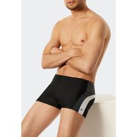 Badehose Wirkware recycelt seitliche Streifen schwarz - Nautical Active 8 von Schiesser