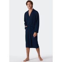 Bademantel Fine Interlock dunkelblau - Essentials S von Schiesser