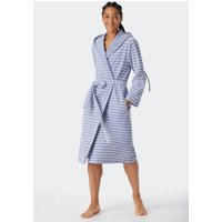 Bademantel Leichtfrottee grau gestreift - Feather Terry L von Schiesser