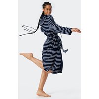 Bademantel Leichtfrottee navy gestreift - Feather Terry M von Schiesser