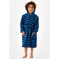 Bademantel Velour Streifen dunkelblau - Original Classics 92 von Schiesser
