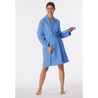 Bademantel Waffelpiqué blau - Essentials L von Schiesser