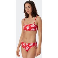 Bandeau Bikini-Top gefüttert Softcups variable Träger Korallen rot - Mix & Match Coral Life XS von Schiesser