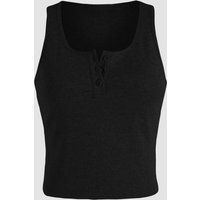 Basic-Button-Detailiert Cropped Top