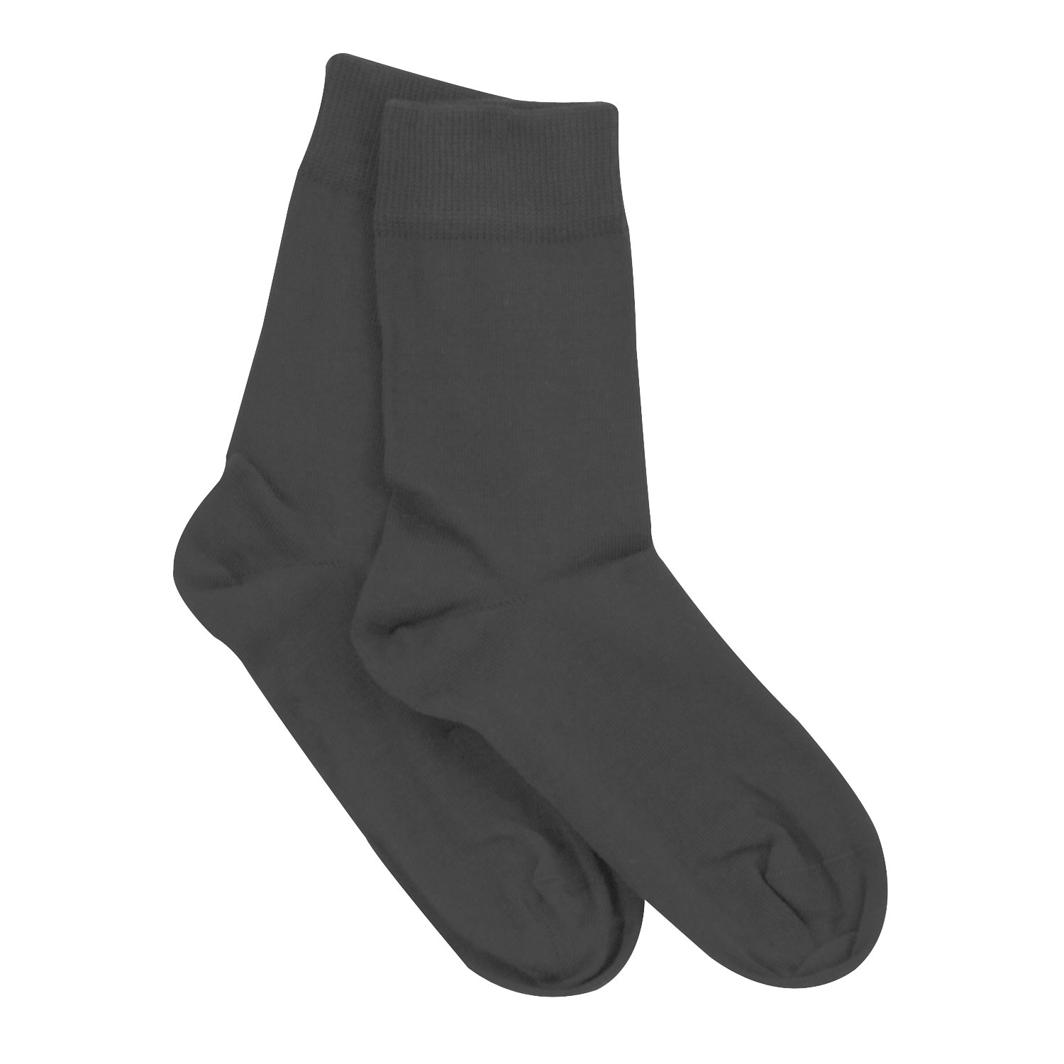 Baumwollsocken aus reiner Bio-Baumwolle, 2er-Pack, anthrazit 45/46