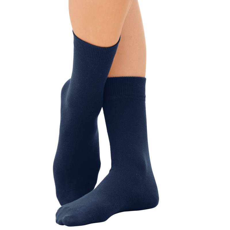 Baumwollsocken aus reiner Bio-Baumwolle, 2er-Pack, marine 37/38