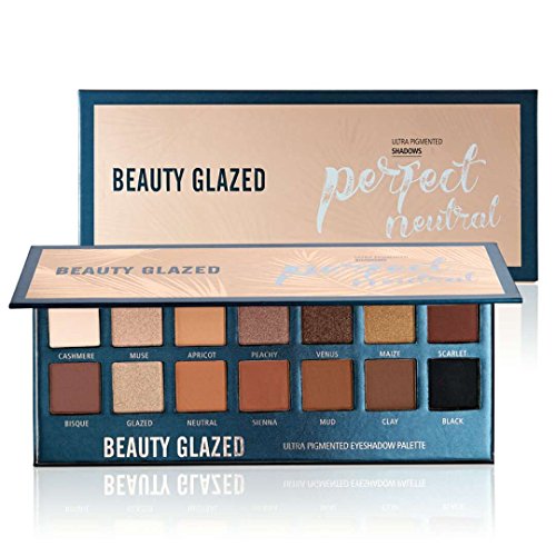 Beauty Glazed 14 Farben Schimmert & Matt Makeup Lidschatten Palette Lang Anhaltende und Mineral Eyeshadow Lidschatten Palette Hoch Pigmente von Beauty Glazed
