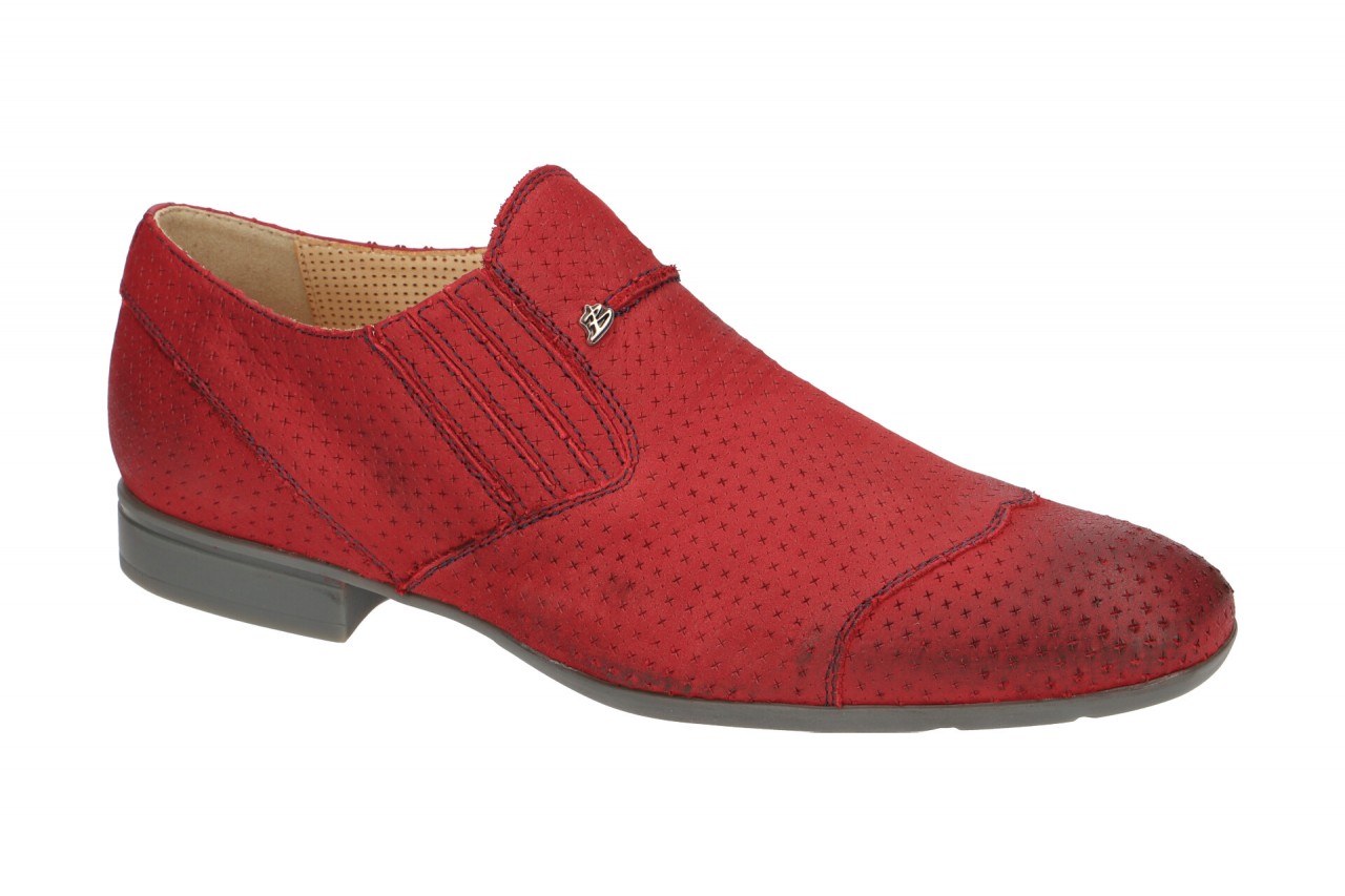 Bello BL197 rosso rot - elegante Slipper f?r Herren von Bello