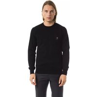 Uominitaliani Herren Pullover aus schwarzer Merinowolle