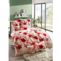 Bettwäsche-Garnitur in Mikrofaser-Qualität, Rosa, Grösse 112 (80/80 cm + 135/200 cm)