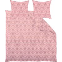 Bettwäsche-Garnitur in bügelleichter Qualität, Rubin, Grösse 200 (Deckenbezug, 200/200 cm), Mako-Brokat-Damast