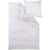 Bettwäsche-Garnitur in bügelleichter Qualität, Grau, Grösse 212 (Deckenbezug, 135/200 cm), Mako-Brokat-Satin