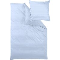 Bettwäsche-Garnitur in bügelleichter Qualität, Hellblau, Grösse 212 (Deckenbezug, 135/200 cm), Mako-Brokat-Satin