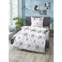 Bettwäsche-Garnitur in kuschelweicher Qualität, Flieder, Grösse 112 (80/80 cm + 135/200 cm), Linon