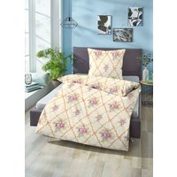 Bettwäsche-Garnitur in kuschelweicher Qualität, Gelb, Grösse 112 (80/80 cm + 135/200 cm), Linon