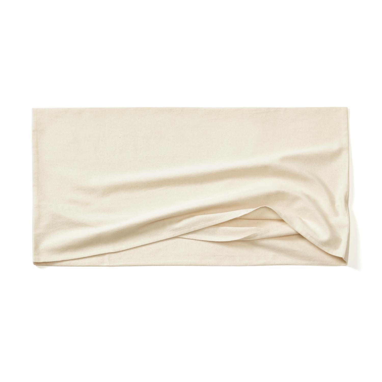 Biber-Kissenschutzhülle aus reiner Bio-Baumwolle, naturbelassen 80 x 80 cm
