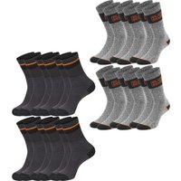 Black+Decker Herren Damen Unisex Sport Socken Essential Crew Baumwolle Black Grey Melange - 6er 9er 12er Pack von BLACK+DECKER