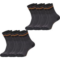 Black+Decker Herren Damen Unisex Sport Socken Essential Crew Baumwolle Black Grey Melange - 6er 9er 12er Pack von BLACK+DECKER