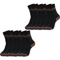 Black+Decker Herren Damen Unisex Sport Socken Essential Crew Baumwolle Black Grey Melange - 6er 9er 12er Pack von BLACK+DECKER