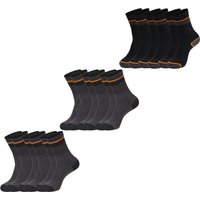 Black+Decker Herren Damen Unisex Sport Socken Essential Crew Baumwolle Black Grey Melange - 6er 9er 12er Pack von BLACK+DECKER