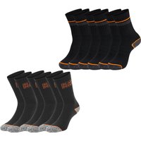 Black+Decker Herren Damen Unisex Sport Socken Essential Crew Baumwolle Black Grey Melange - 6er 9er 12er Pack von BLACK+DECKER