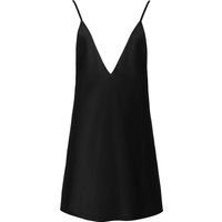 Bluebella Clea Kurzes Luxus-Negligé aus Satin Schwarz  - Größe 32