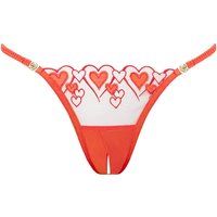 Bluebella Harlow Offenes Slip in Hot Coral/Transparent - Größe 46