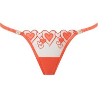 Bluebella Harlow String in Hot Coral/Transparent - Größe 38