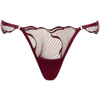 Bluebella Marabel bestickter transparenter String in Kirschrot - Größe 36