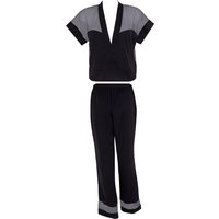 Bluebella Richmond langes Pyjama Set aus Satin Schwarz - Größe 40