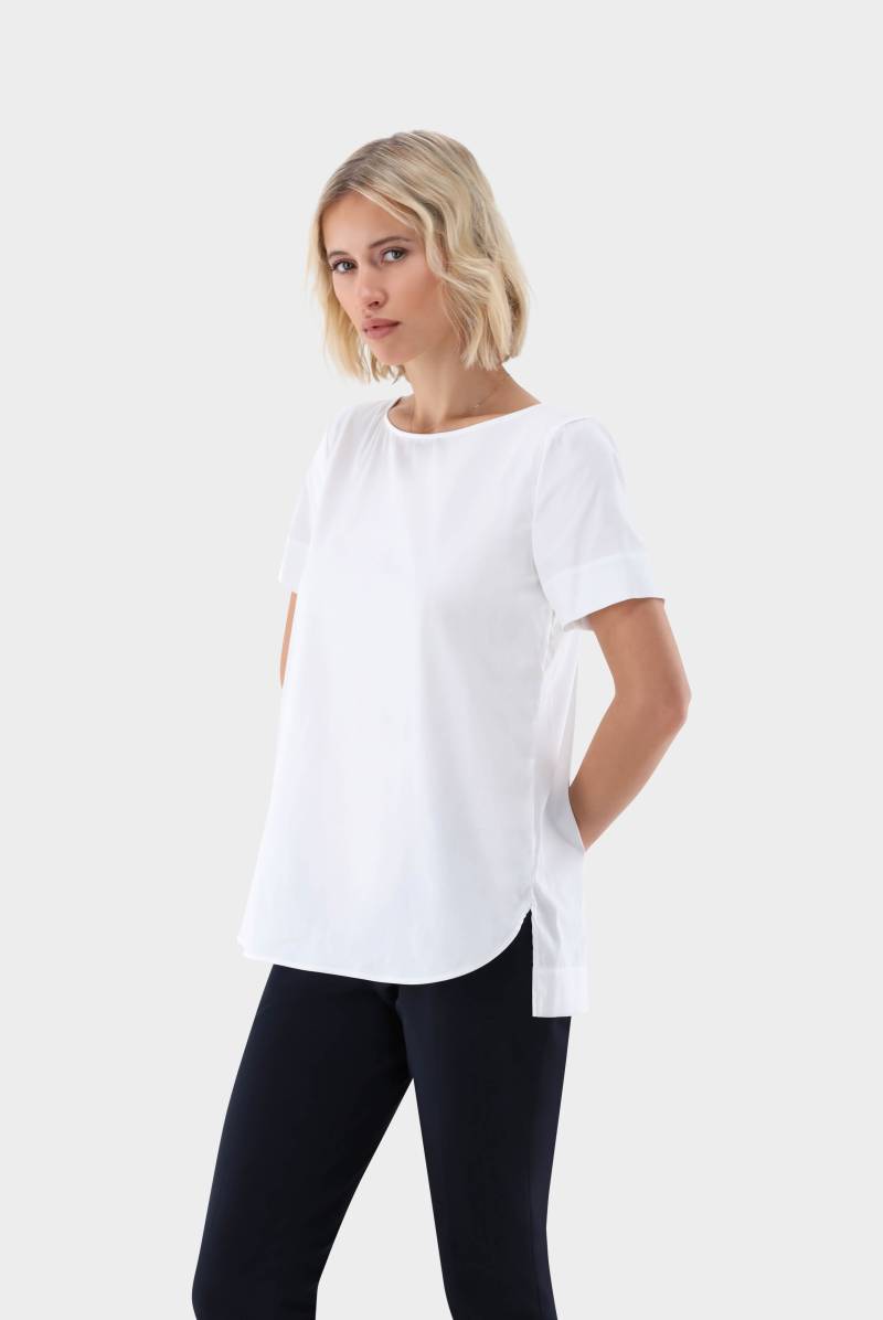 Kurzarm Bluse mit U-Ausschnitt von van Laack