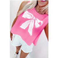 Bogen Grafik ärmelloses Crop Top