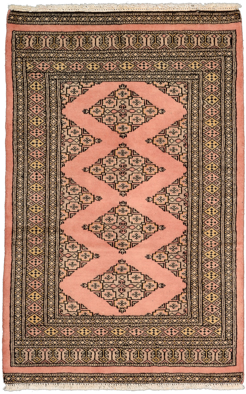 Buchara Teppich 80x120 Weiss (Pakistan) Handgeknüpft