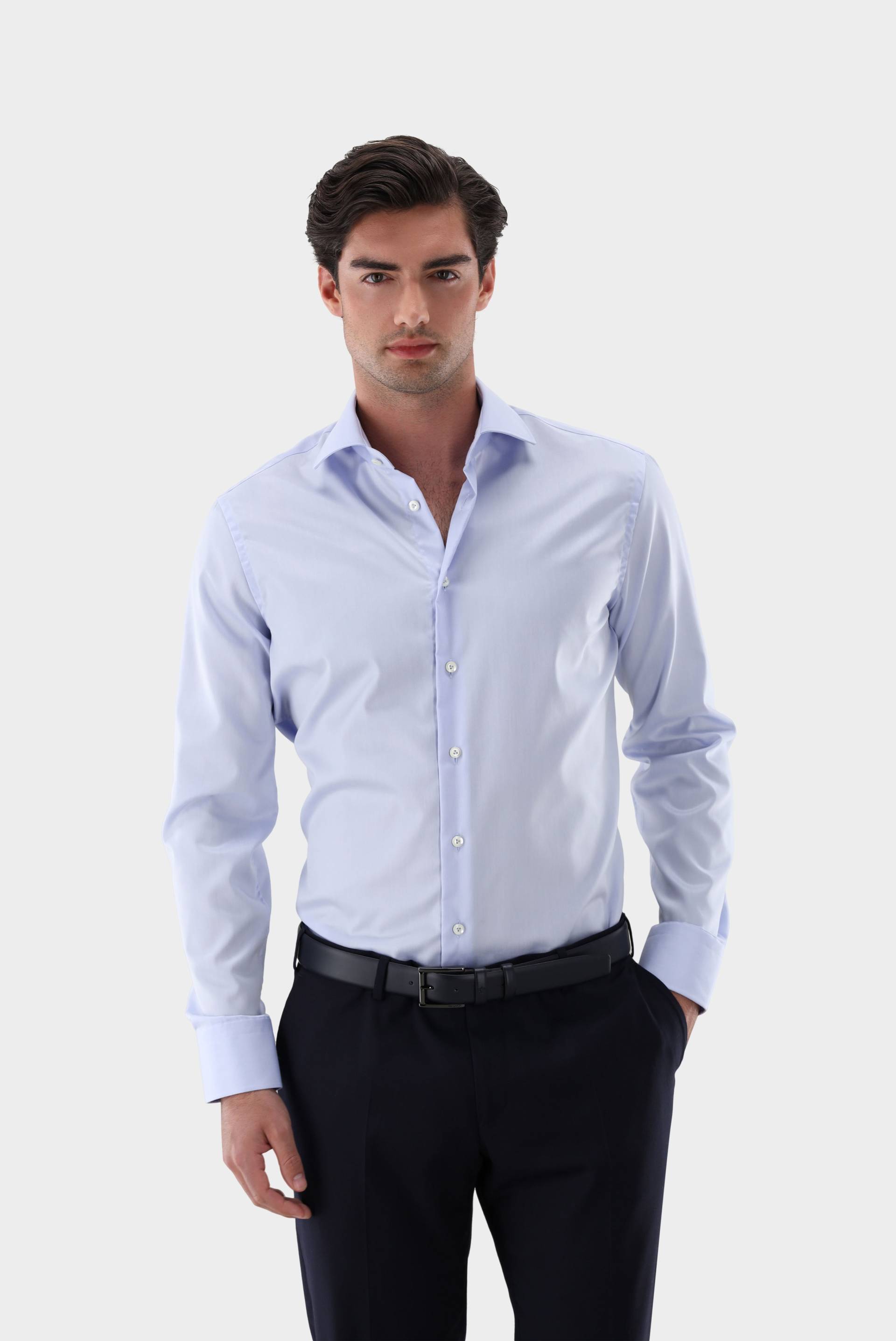 Bügelfreies Twill Hemd Slim Fit von van Laack