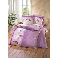 Bügelleichte DOBNIG Bettwäsche-Garnitur mit Reissverschluss, Grün, Grösse 412 (4-teiliges Sparset: 2x 80/80 cm + 135/200 cm), Satin