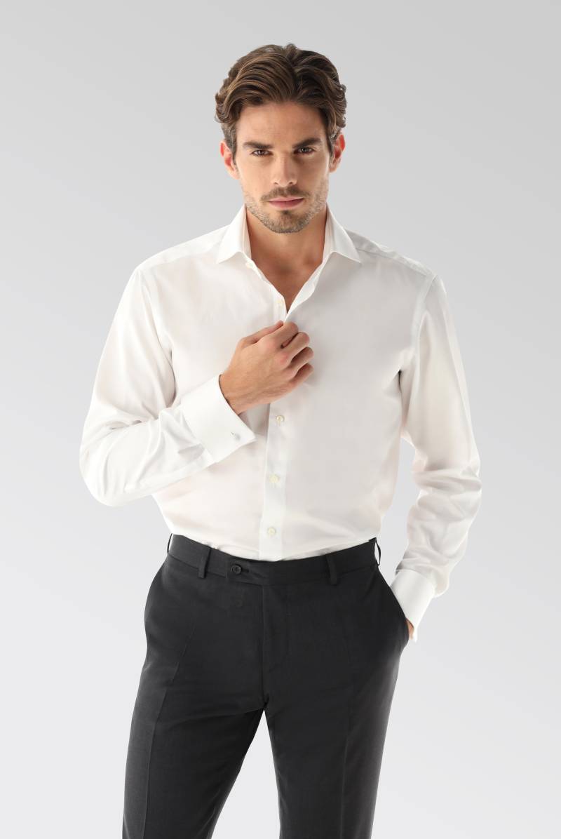 Businesshemd aus Baumwoll-Dobby Tailor Fit von van Laack