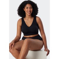 Bustier Microfaser herausnehmbare Pads schwarz - Invisible Soft 38 von Schiesser