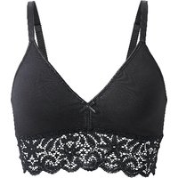 Bustier aus Bio-Baumwolle mit Elastan, schwarz von Speidel