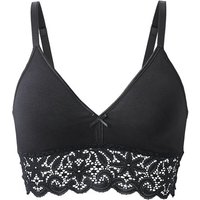 Bustier aus Bio-Baumwolle mit Elastan, schwarz von Speidel