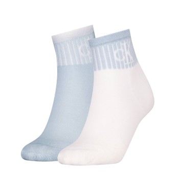 Calvin Klein 2-er-Pack Glossy Rib Quarter Socks