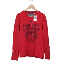 Camp David Herren Langarmshirt, rot, Gr. 52