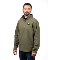 Caterpillar Cat Mikrofleece Viertel-Zip Polyester Herren grünes Sweatshirt