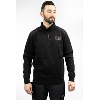 Caterpillar Essential 1/4 Zip Polyester Herren Sweatshirt in Schwarz