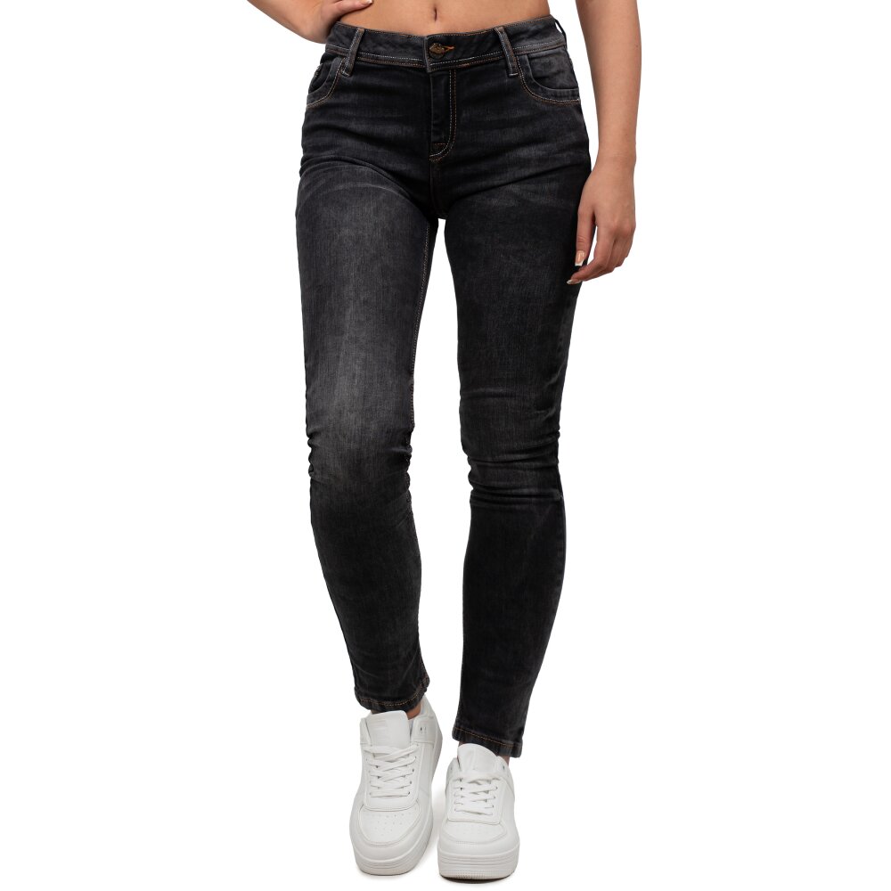 Cipo & Baxx slim fit Jeans Damen Stonewashed WD443 Blue W31/L32
