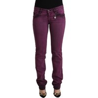 Costume National Damen Lila Baumwoll-Stretch Slim Fit Denim Jeans