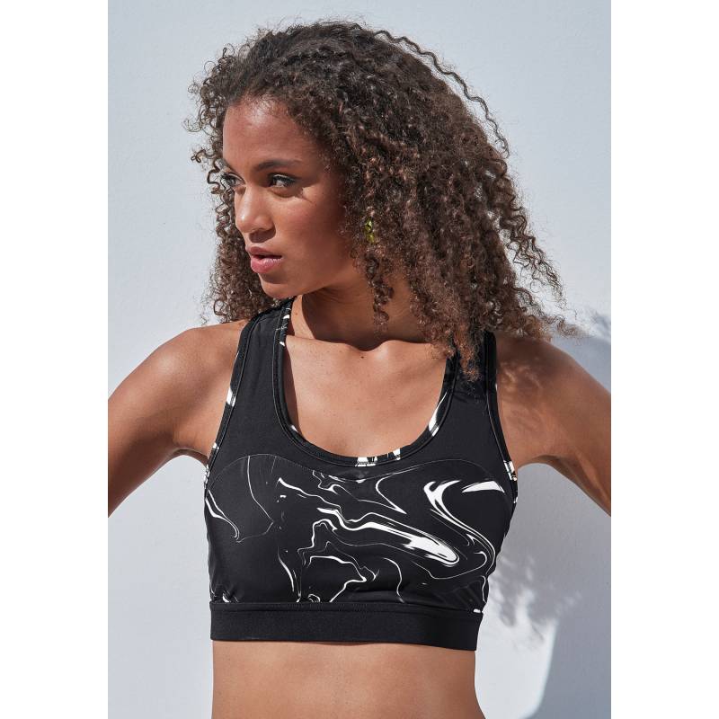 LASCANA ACTIVE Funktionsshirt Damen schwarz-marmoriert Gr.36/38 von LASCANA ACTIVE