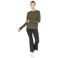 Crown Of Edinburgh Cashmere Pullover Rundhalsausschnitt Damen Coe 0033 Khaki