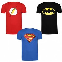 DC COMICS Superman Batman Flash Kinder T-Shirt 3er-Pack GBBTS133MUL