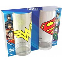 DC Comics 2 Trinkgläser Set Wonder Woman & Superman 0,27 L 24863